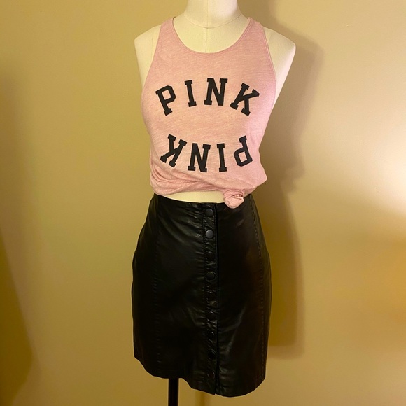 Free People “Oh Snap!” Vegan Leather Mini Skirt - Picture 5 of 12